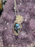 Rainbow moonstone necklace