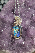 Rainbow labradorite necklace