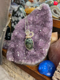 Seraphinite silver wire necklace