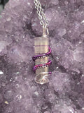 Phantom amethyst point necklace